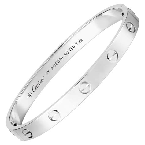 white gold cartier love bracelet|cartier love bracelet real.